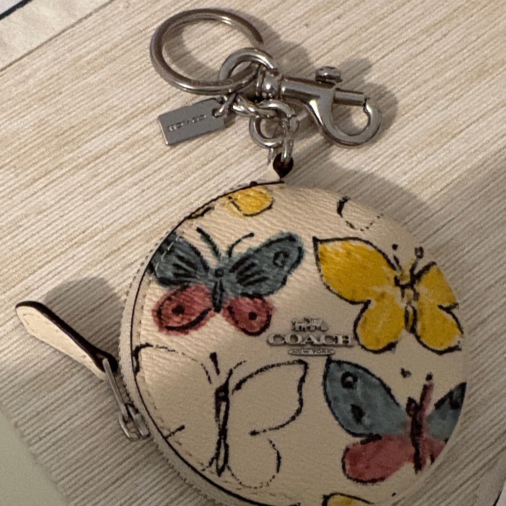 Coach Butterfly Bag Charm Coin Purse NWOT